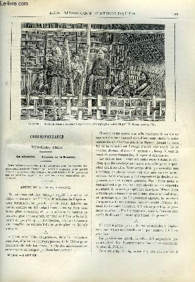 Les missions catholiques n 1678 - Tche-kiang, la situation, Un mariage chrtien chez les Somalis, Journal d'un missionnaire du Haut Niger par le R.P. Friederich, Un peu d'ethnographie par Aug. Sajot