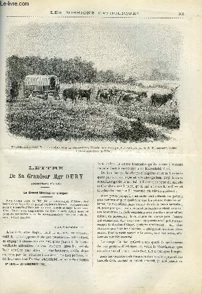 Les missions catholiques n 1695 - Lettre de sa grandeur Mgr Oury, A travers la Haute Cimbbasie, Une semaine de bndiction chez les sauvages Bahnar-Jolong