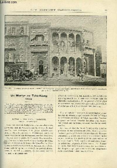 Les missions catholiques n 1806 - Un martyr au Tch-Kiang, La mission de Kaffa autrefois et aujourd'hui