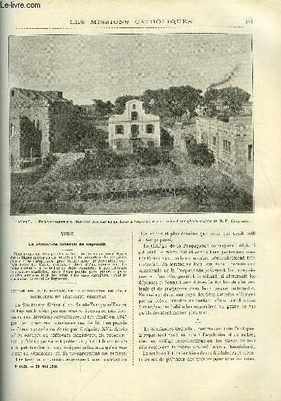 Les missions catholiques n 1824 - Syrie, le sminaire oriental de Beyrouth, Encore Haphong, notice historique, La ville et la mission de Zagazig