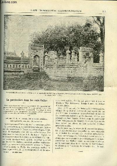 Les missions catholiques n 1827 - La perscution dans les pays Gallas, Turquie, les geles turques, Scnes mayssouriennes par M. Picot, Architecture betsileo