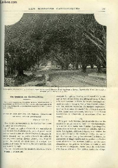 Les missions catholiques n 1828 - Un typhon en Cochinchine, Bengale occidental, la mission du Barway, Scnes mayssouriennes par M. Picot, A travers la mission Betsileo