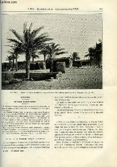 Les missions catholiques n 1833 - Abyssinie, un appel d'outre tombe, Aux oasis sahariennes par le R.P. Vellard, Les papous, les nepu ou sorciers