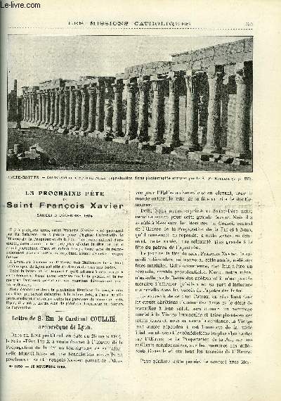 Les missions catholiques n 1850 - La prochaine fte de Saint Franois Xavier, samedi 3 dcembre 1904, Chez les coptes de la Haute Egypte par le R.P. Rolland, L'vanglisation en Afrique au IVe et au Ve sicles