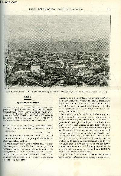 Les missions catholiques n 1871 - Chine, l'apostolat au Su-tchuen, Cochinchine occidentale, bndiction des cloches de l'glise de Cholon, En Tunisie, le cardinal Lavigerie, La mission de Tin-Fan au Kouy-Tcheou, Mgr Favier