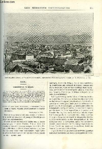 Les missions catholiques n 1871 - Chine, l'apostolat au Su-tchuen, Cochinchine occidentale, bndiction des cloches de l'glise de Cholon, En Tunisie, le cardinal Lavigerie, La mission de Tin-Fan au Kouy-Tcheou, Mgr Favier