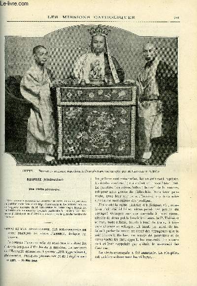 Les missions catholiques n 1877 - Nagpore, une visite pastorale, Le feu aux monts, Dans la Cazamance, pres du saint esprit et du saint coeur de Marie