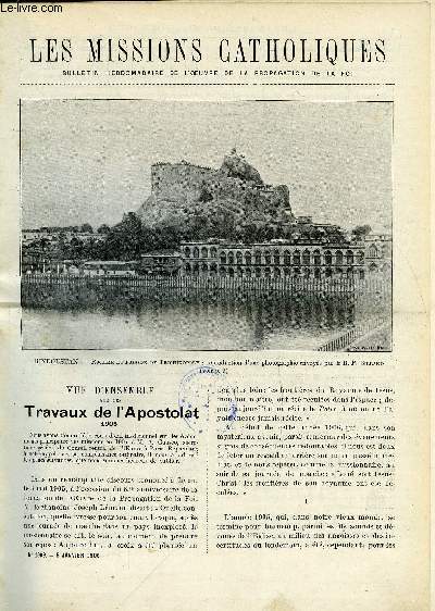 Les missions catholiques n 1909 - Vue d'ensemble sur les travaux de l'apostolat 1905, Choses et autres de la Norvge par Mgr Fallize, La conversion des Brahmes dans l'Inde