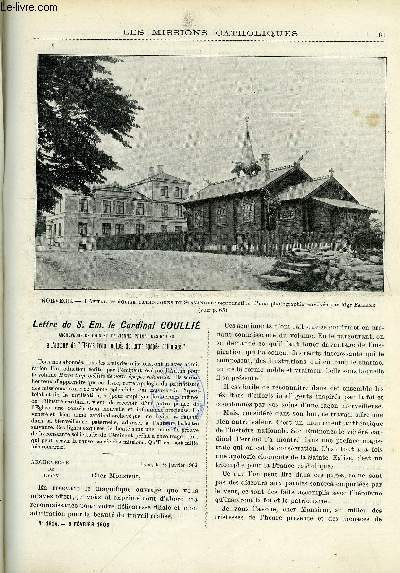 Les missions catholiques n 1914 - Lettre de S. Em. le cardinal Coulli, La famine au Japon, La mission mexicaine de Beeville, Les Norvgiens et le Pape, Au Japon d'aujourd'hui