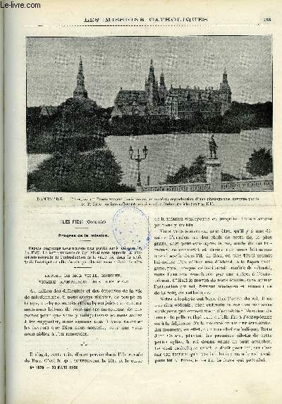 Les missions catholiques n 1920 - Iles Fidji, progrs de la mission, Commencements d'une chrtient dans l'ile d'Oshima, Au pays de Saint Canut, Fleurs annamites par Philippe Petit
