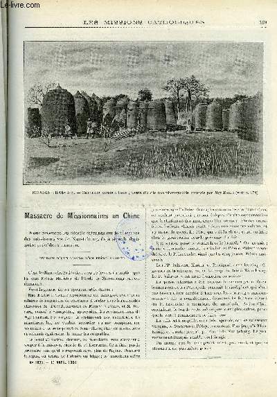 Les missions catholiques n 1923 - Massacre de missionnaires en Chine, Une premire communion au patronage des jeunes ouvriers de Beyrouth, Voyage de Mgr Bazin dans la boucle du Niger
