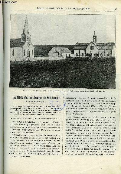 Les missions catholiques n 1926 - Les oblats chez les sauvages du Nord Canada, Voyage de Mgr Bazin dans la boucle du Niger, Superstition laotiennes, la vie ordinaire d'un thay