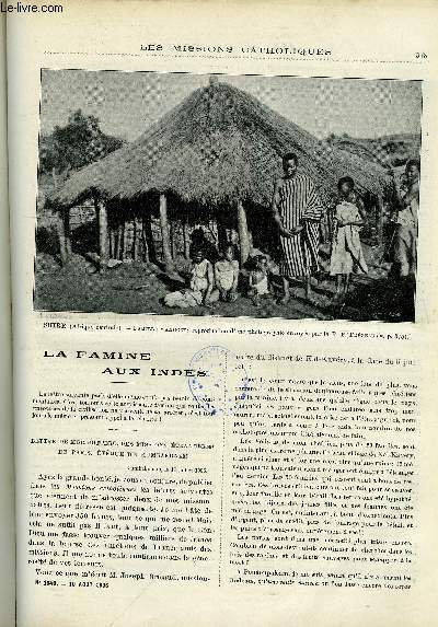 Les missions catholiques n 1940 - La famine aux Indes, Le plerinage de Madu, A la recherche des ruines chames, la desse de Duong-L