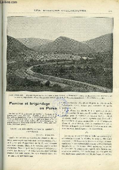 Les missions catholiques n 1945 - Famine et brigandage en Perse, La chrtient de Thach-Binh, La mission d'Eski-Chhir, La plus grand ile de l'archipel fidjien