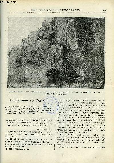 Les missions catholiques n 1954 - La famine au Tonkin, La mission d'Eski-Chhir, Description de l'enterrement d'un chef a Ibouzo