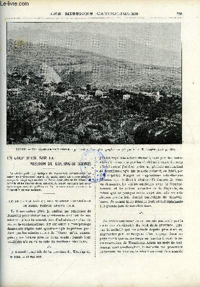 Les missions catholiques n 1980 - Un coup d'oeil sur la mission du Kouang-si, Au pays des Mhers, Un coin de Madagascar a Mavatanana, Les oiseaux, apteryx australis