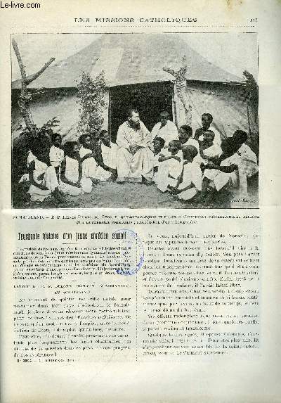 Les missions catholiques n 2004 - Touchante histoire d'un jeune chrtien somali, L'incendie d'Hakodat, Moeurs et coutumes du Kaffa, Croquis et causeries par Rgis Gervaix