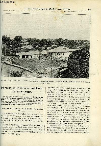 Les missions catholiques n 2053 - Dtresse de la mission tonkinoise de Phat-Dem, Au lendemain du Congrs eucharistique de Londres, A travers l'Amazonie, Au Rio Branco, Croquis de la cote des Esclaves