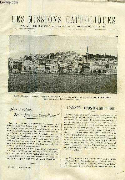 Les missions catholiques n 2065 - L'anne apostolique 1908, Les dbuts de la mission somalie, La guyane franaise et ses martyrs