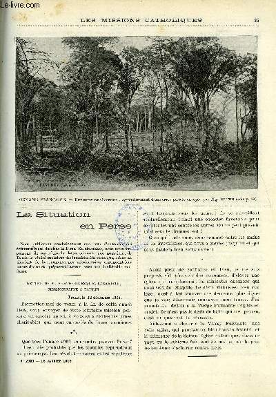 Les missions catholiques n 2067 - La situation en Perse, Jubil sacerdotal d'un missionnaire de l'Inde et sa prire, Les rdemptoristes en Danemark, La Guyane franaise et ses martyrs