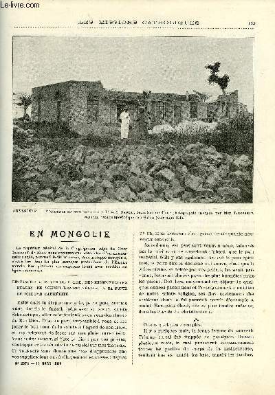 Les missions catholiques n 2076 - En Mongolie, En Abyssinie, le liba-chai ou cherche-voleur, Une journe au dispensaire de Csare, Traditions religieuses et origine des Karians