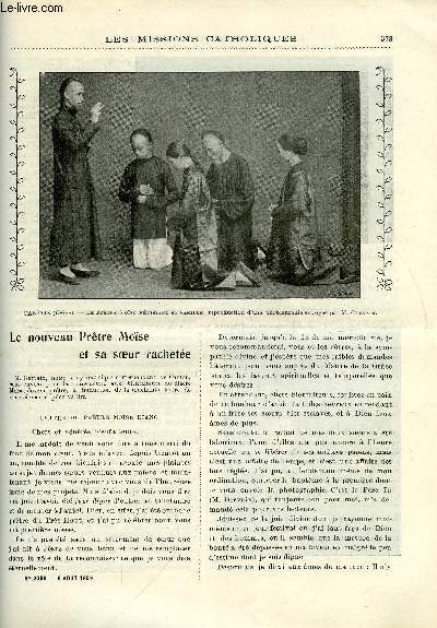 Les missions catholiques n 2096 - Le nouveau prtre Mose et sa soeur rachete, Les pres de Terre Sainte pendant les massacres d'Armnie, Etude sur le Kokkaido ou Yeso par Alfred Joseph Hutt