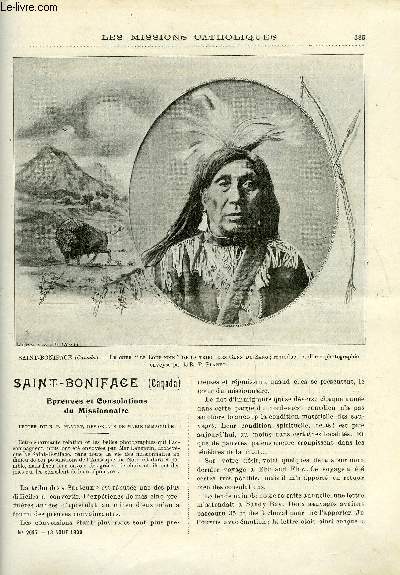 Les missions catholiques n 2097 - Saint Boniface, preuves et consolations du missionnaire, Les Andes, cinq mois dans les forts vierges du Caquta, Etude sur le Hokkaido ou Yeso par Alfred Joseph Hutt