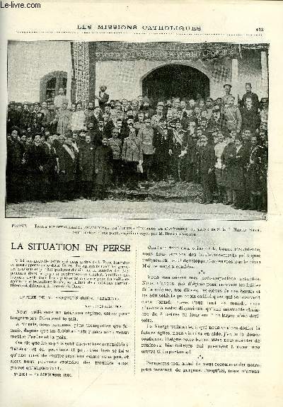 Les missions catholiques n 2101 - La situation en Perse, Une touchante histoire de conversion, Etude sur le Hokkaido ou Yeso, produits industriels, Les Andes, journal d'un missionnaire