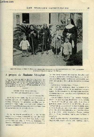 Les missions catholiques n 2122 - A propos de Madame Nnuphar, Les nouvelles fondations de l'Ounyanyemb, La Mongolie pittoresque, la montagne, la fort impriale