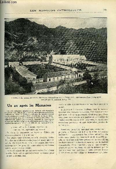 Les missions catholiques n 2133 - Un an aprs les Massacres, Anantissement de la mission somalie, Chez les esquimaux, les batiments de la mission, La trappe chinoise de Yang Kia Pinn, Tablettes d'un congolais, les dbuts de la colonisation