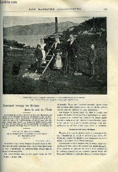 Les missions catholiques n 2137 - Comment voyage un vque dans le sud de l'Inde, En Laponie, voyage de noces en Laponie, Tablettes d'un congolais, le ftichisme