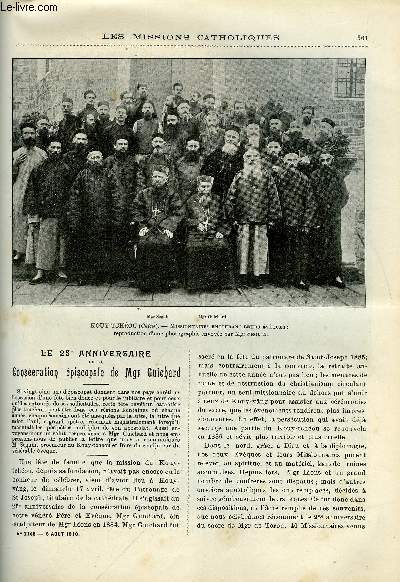 Les missions catholiques n 2148 - Le 25e anniversaire de la conscration piscopale de Mgr Guichard, Au Japon, gerbe d'histoires pittoresques et difiantes, En Guyane franaise, Vers l'avenir par R.P. Ferrieux
