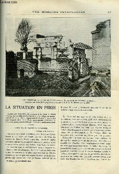 Les missions catholiques n 2156 - La situation en perse, Le jubil piscopal de Mgr Cazet, Croquis noirs, les langues et la littrature, En pays tlougou
