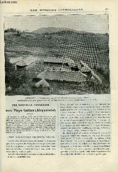 Les missions catholiques n 2161 - Une nouvelle fondation aux Pays Gallas, Dans les rapides du Yalong par Mgr de Gubriant, Croquis noirs par M. Baeteman