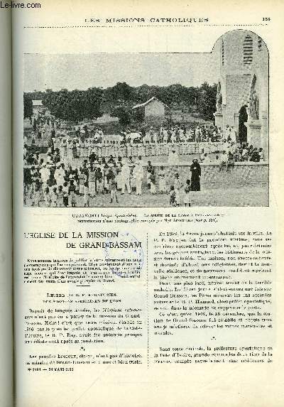 Les missions catholiques n 2181 - L'glise de la mission de Grand Bassam, Au pays des anthropophages, fondation d'une nouvelle mission, Curieuse et difiante histoire d'une mission singalaise, Autobiographie d'un prtre japonais