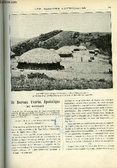 Les missions catholiques n 2185 - Un nouveau vicariat apostolique au Canada, Croquis libanais, une nouvelle chrtienne, Zoulouland et zoulous, Une tourne apostolique en Core par Joseph Cadars