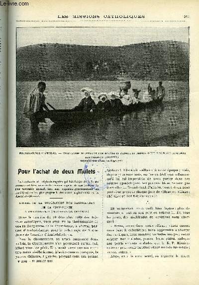 Les missions catholiques n 2198 - Pour l'achat de deux mulets, Au Fouladougou, Aperu sur les iles kouriles par M. Hutt