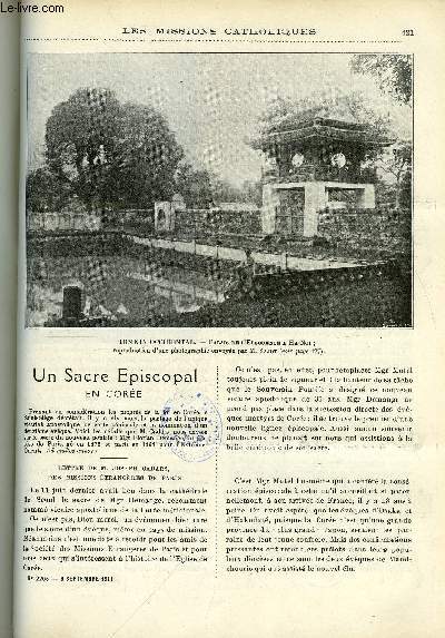 Les missions catholiques n 2205 - Un sacre piscopal en Core, L'vanglisation de borno, Le fleuve rouge et le premier sminaire tonkinois, Impressions et souvenirs d'un missionnaire chinois