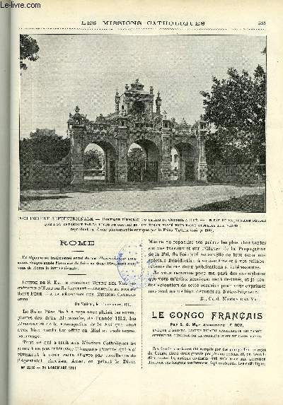 Les missions catholiques n 2216 - Le congo franais par S.G. Mgr Alexandre Le Roy, Le culte des pierres en Annam, Une tourne pastorale dans les iles Tuamotu
