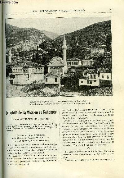 Les missions catholiques n 2225 - Le jubil de la mission du Dahomey, l'oeuvre du clerg indigne, Nouveaux chrtiens, en Core, En pays schismatique et musulman, Galabar et sa mission