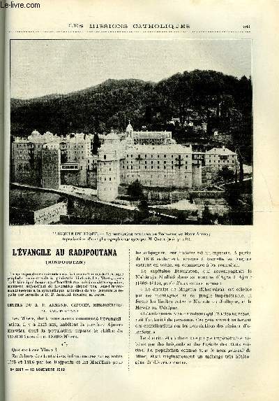 Les missions catholiques n 2267 - L'vangile au Radjpoutana, Une excursion au Mont Athos par M. Cazot, Dans le Haut Ogowe