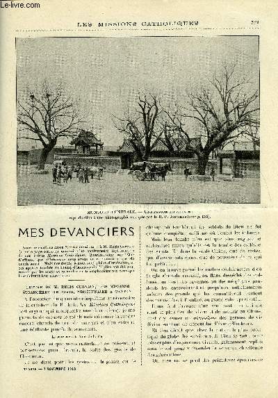 Les missions catholiques n 2318 - Mes devanciers, Les norvgiens dans l'administration congolaise, Un voyage a Quelpaert par M. Cadars, Quarante jours sur l'Araguaya