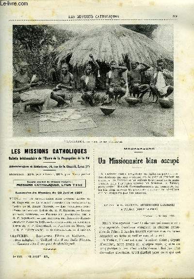 Les missions catholiques n 3031 - Madagascar, un missionnaire bien occup, Le clerg indigne en Cochinchine, Les vocations indignes au Louango, Fileurs et tisserands, Les changeurs de sourires, Poissons du mono