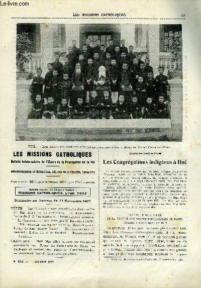 Les missions catholiques n 3046 - Cochinchine, les congrgations indignes a Hu, La sorcellerie au Bangouolo, Comment se fondent les missions en pays schismatiques, Une tourne pastorale dans le Haut-Wassaw, Nos auxiliaires du Betsilo