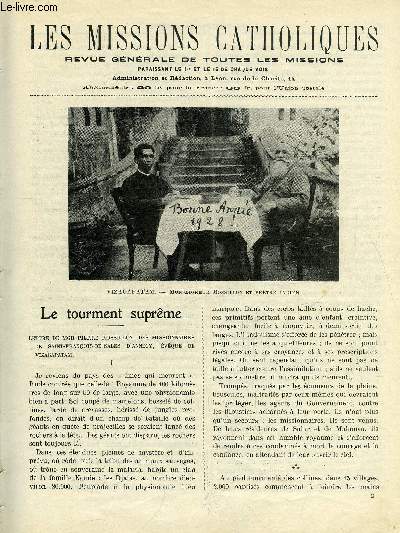 Les missions catholiques n 3053 - Le tournent suprme, Syrie, l'orphelinat de Ghazir, Congo franais, pour un petit bout de manioc, Mgr Charles Lasne, La vengeance d'une femme, Cinquante ans d'Apostolat sur les rives du Nil