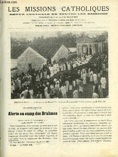 Les missions catholiques n 3056 - Hindoustan, alerte au camp des Brahmes, Le vicariat du Fleuve Orange, Mongolie, encore la guerre civile, Les coles paroissiales de Hanoi, Erection d'une nouvelle prfecture apostolique, Au Kouangsi pendant la tourmente