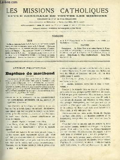 Les missions catholiques n 3058 - Afrique quatoriale, baptme de moribond, Baptme de quatorze enfants d'un chef de province, Le sminaire chalden catholique d'Ourmiah, Une promotion d'enfants a la premire communion, Au rendez vous des Cobras