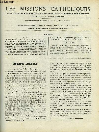 Les missions catholiques n 3066 - Notre jubil, Mgr Hayasaka prend possession de son diocse de Nagasaki, Les tremblements de terre en Bulgarie, Les larmes de l'vque, La station de Bemana, Hindoustan, fianailles et mariages Khondes, La vanille