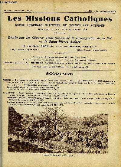 Les missions catholiques n 3258 - La presse missionnaire par l'abb Paul Catrice, Le catholicisme en Mlansie par le R.P.A. Lands, Action catholique cent pour cent par le R.P. Camille Cormerais, Ephmrides missionnaires