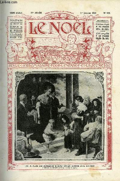 Le Nol n 822 - Le jour de l'an de grand'mre, Daniel Auber, Fleur de lotus par Max Colomban, Le roi de la fve par Flix Duquesnel, Dans la chambre a coucher